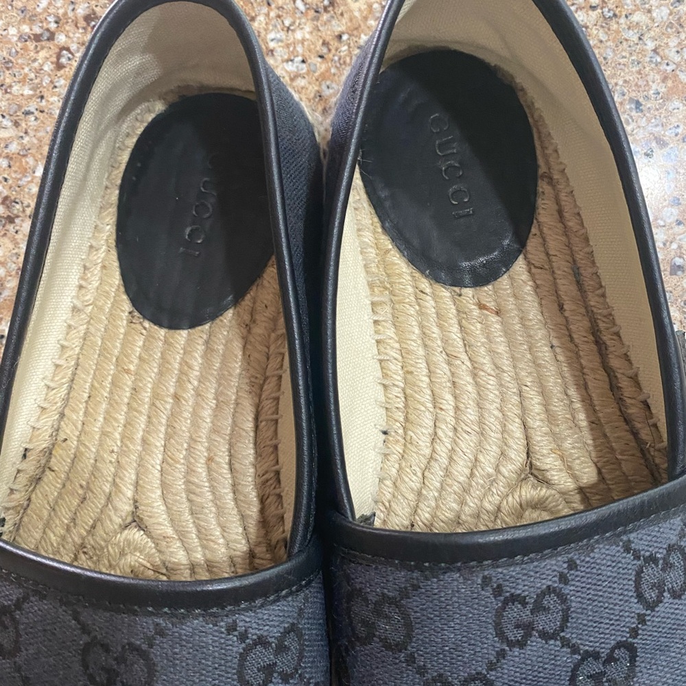 Authentic Gucci Canvas Espadrille Flats Size 35 - Picture 6 of 12
